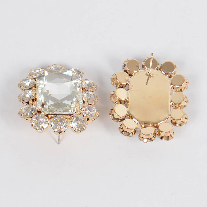 Big Stone Stud Earrings