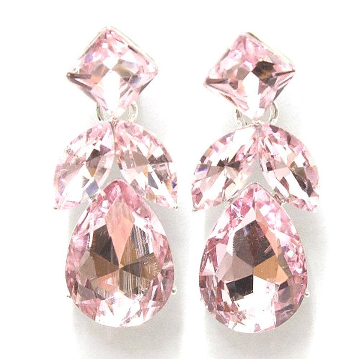 GEMSTONE TEARDROP PARTY EARRING E-6738-EN