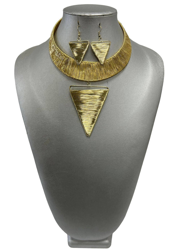 Women's Choker Necklace Set with Cuff Back