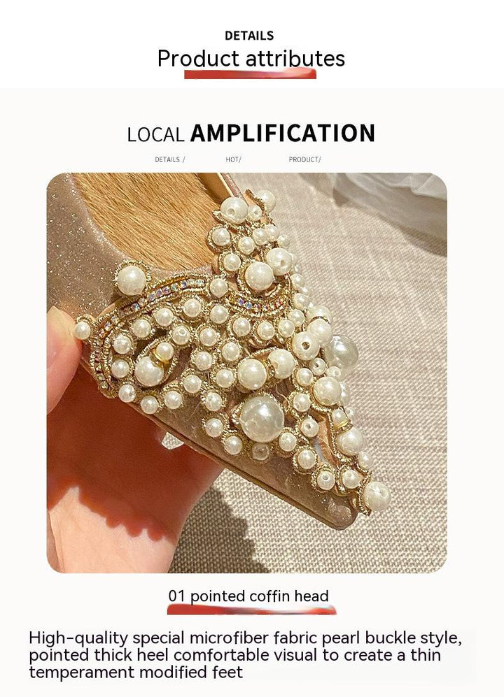 Pearl-Encrusted Bridal Shoe