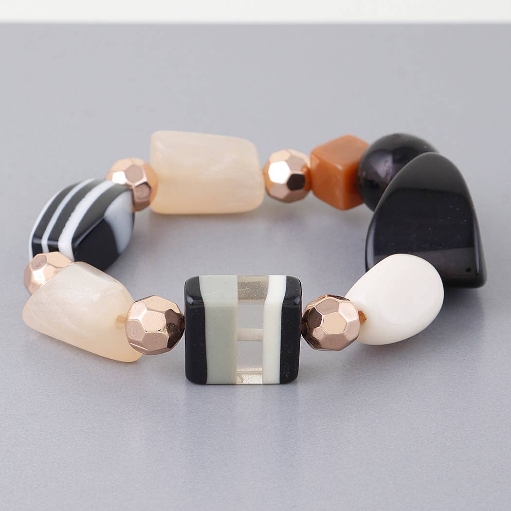 Multi Geometric Stone Bracelet