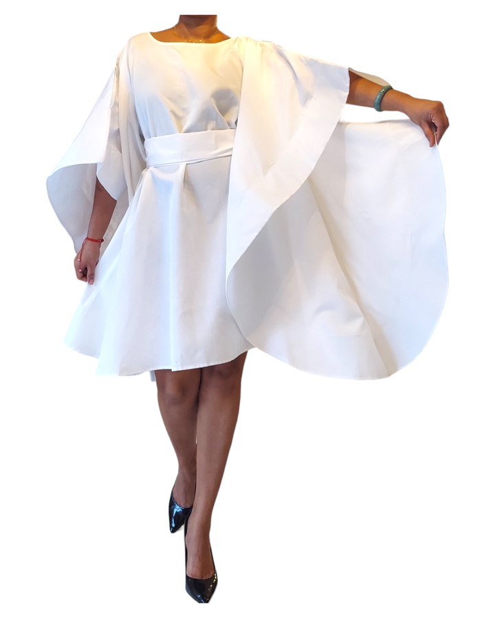 Serwaa Batwing Top/Dress White