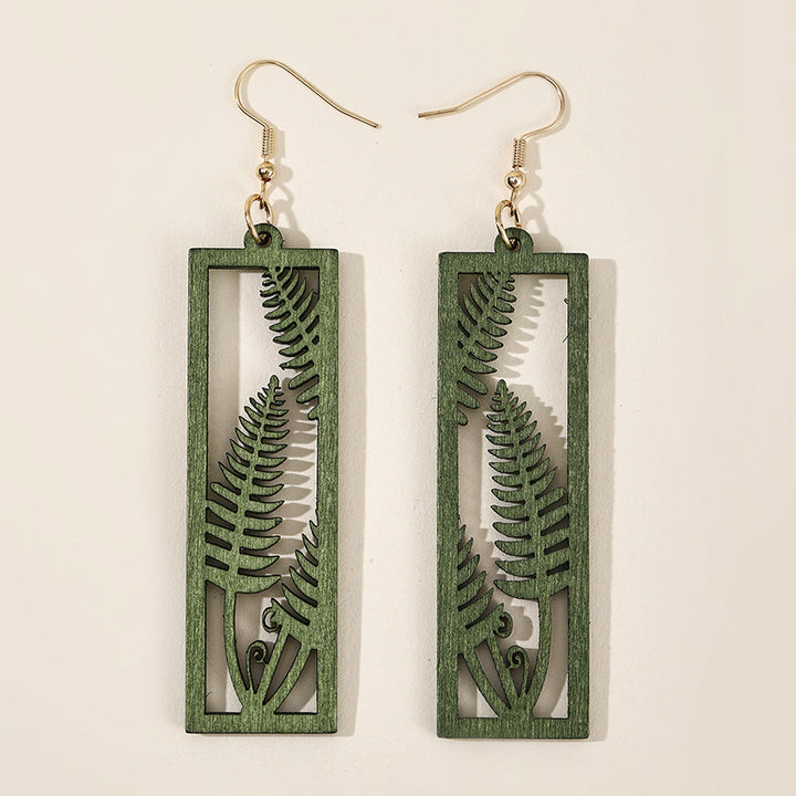 Fern Wooden Earrings