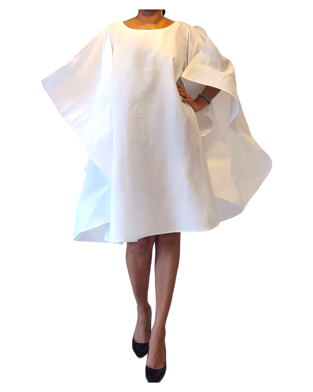 Serwaa Batwing Top/Dress White