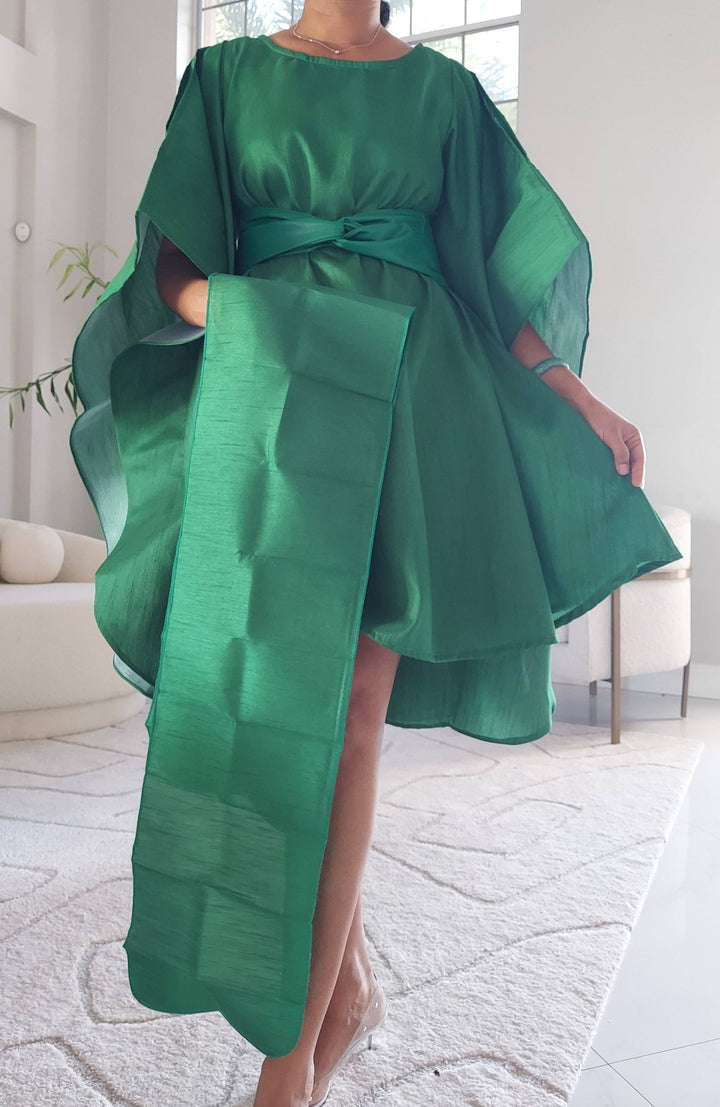 Serwaa Batwing Top/Dress Green