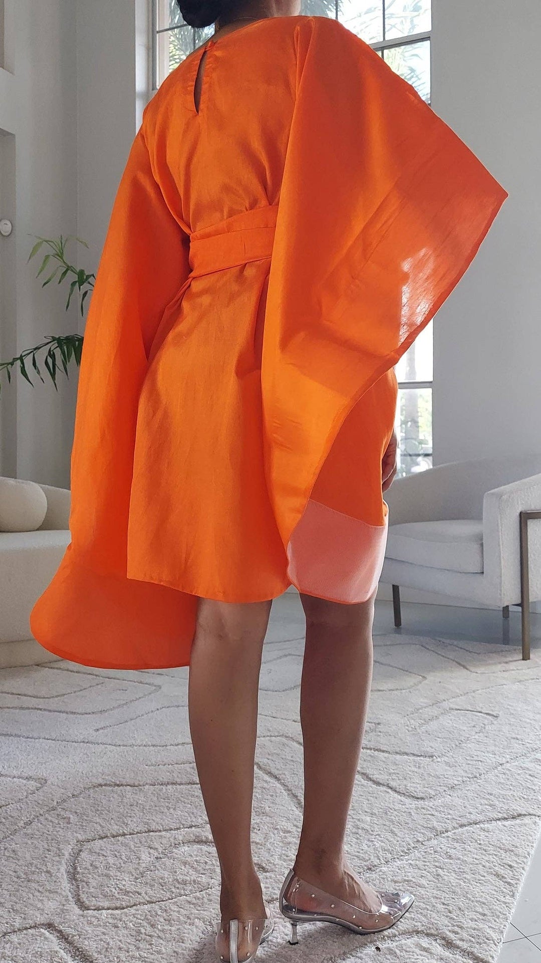 Serwaa Batwing Top/Dress Orange