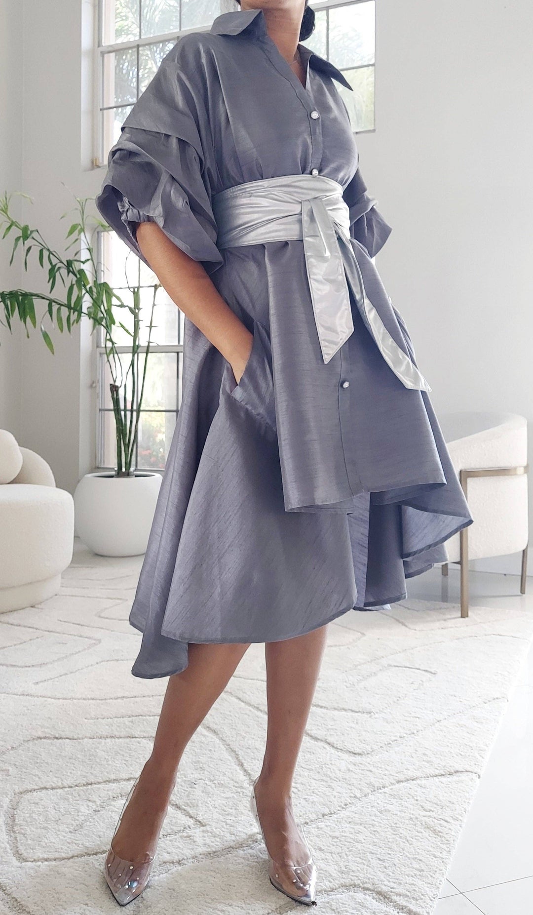 Errama Swing Shirt/ Dress Grey