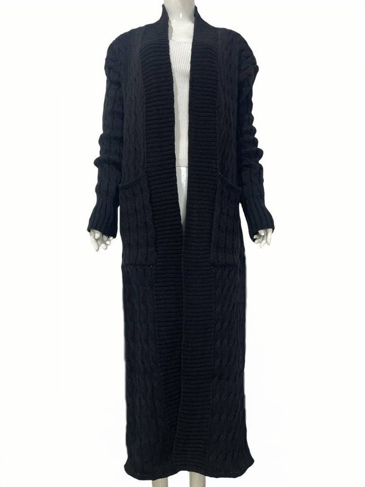 CT037 Cozy Plus Size Long Knit Sweater Coat