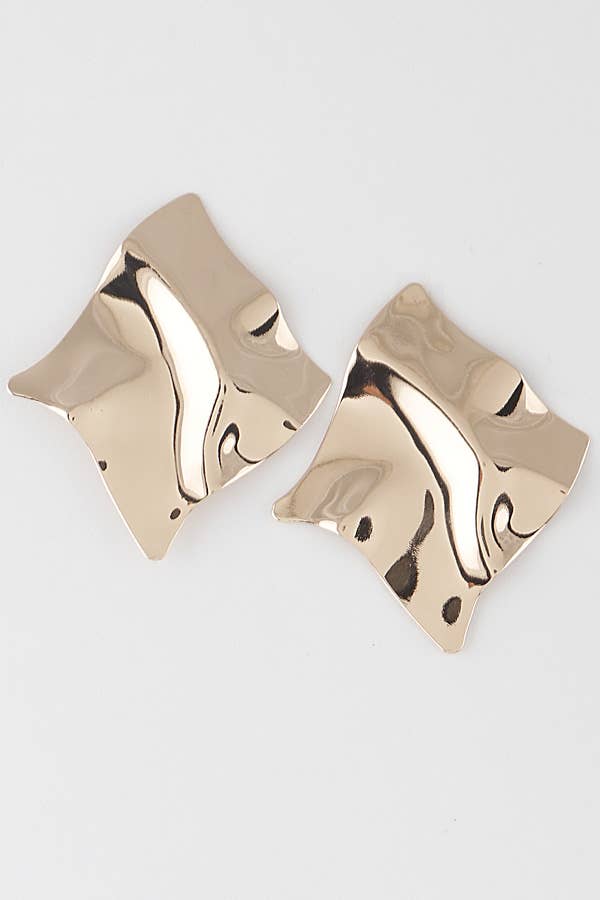 Modern Wave Stud Earrings ME90850GD