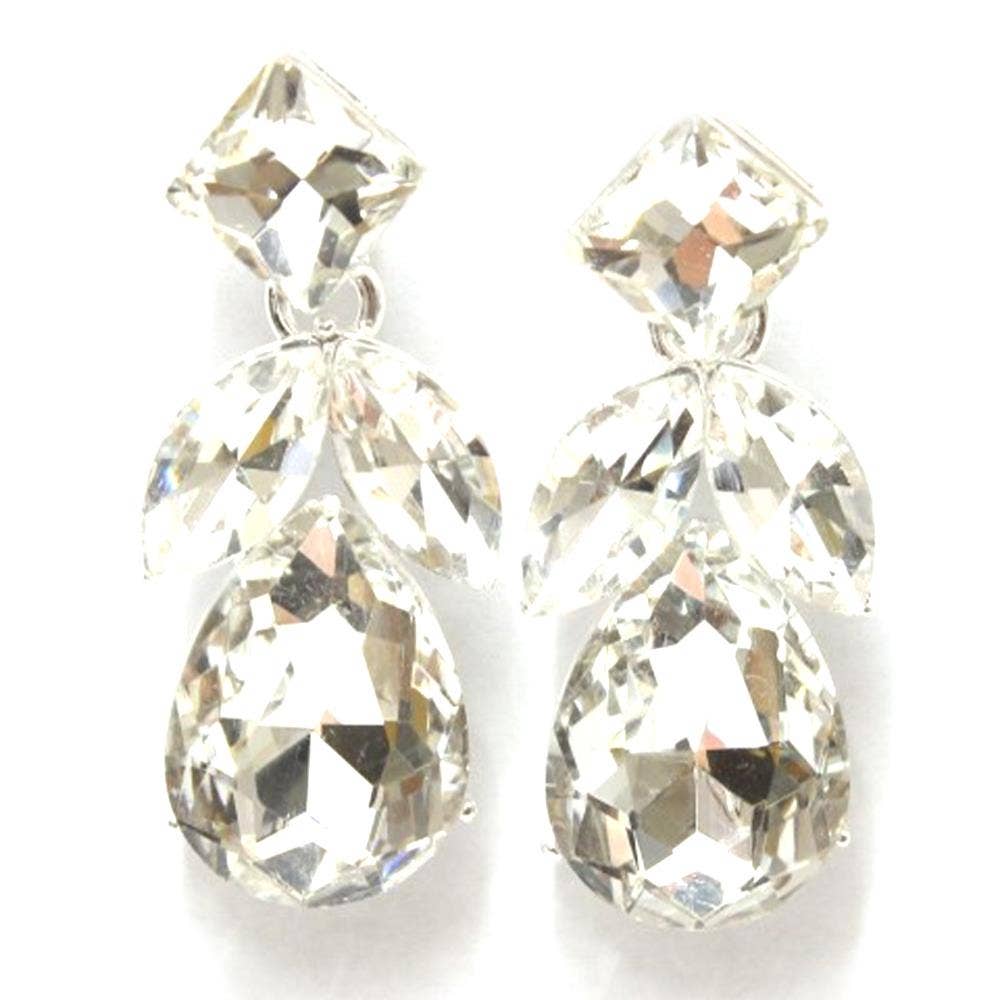 GEMSTONE TEARDROP PARTY EARRING E-6738-EN