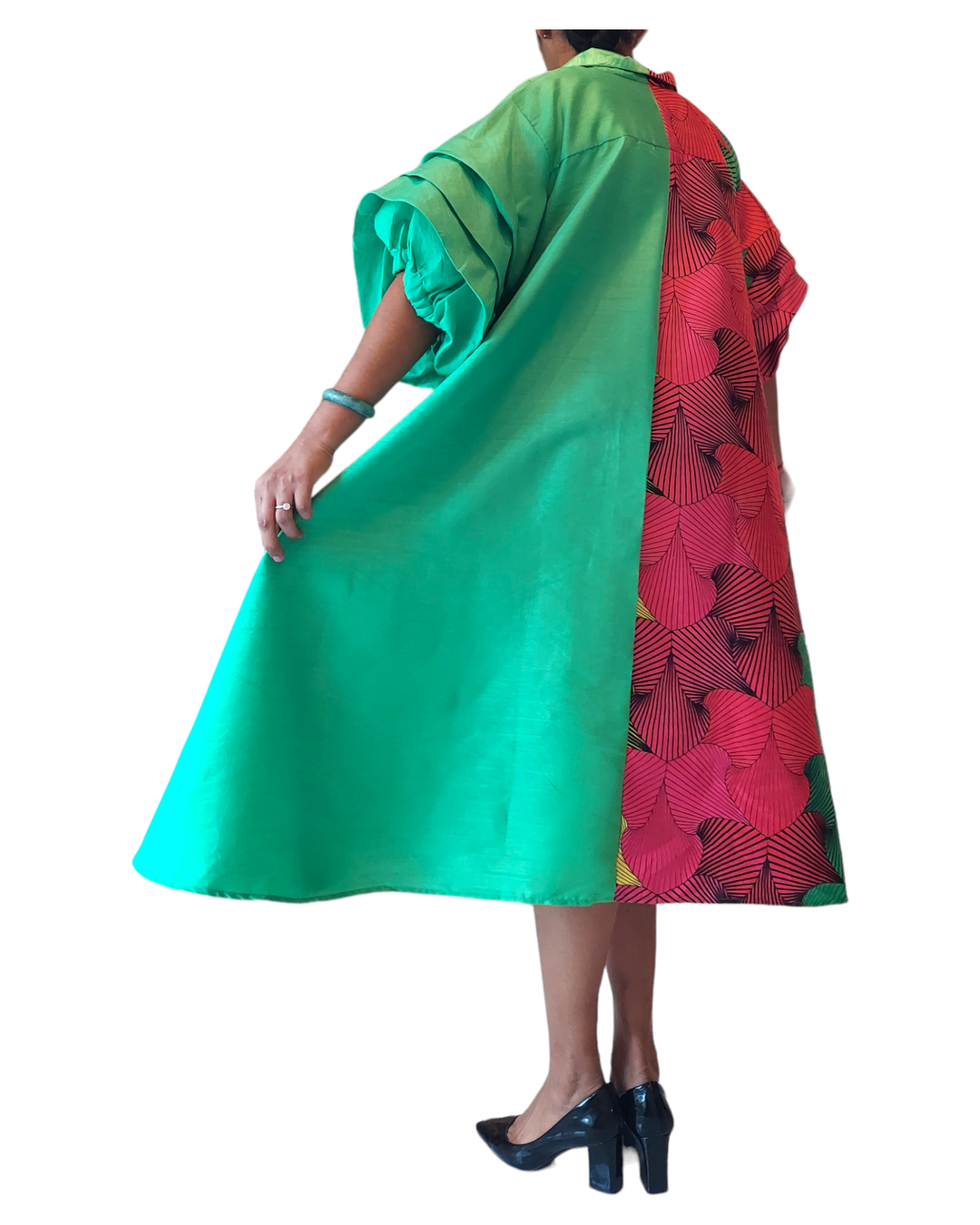 Errama Swing Shirt/ Dress Split Green