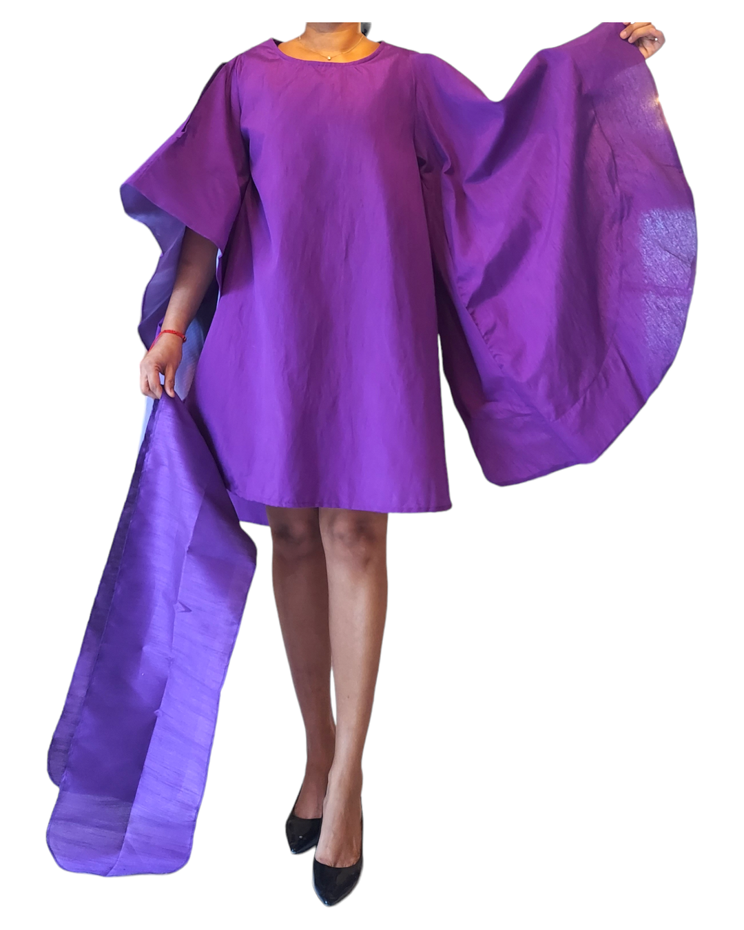 Serwaa Batwing Top/ Dress Purple