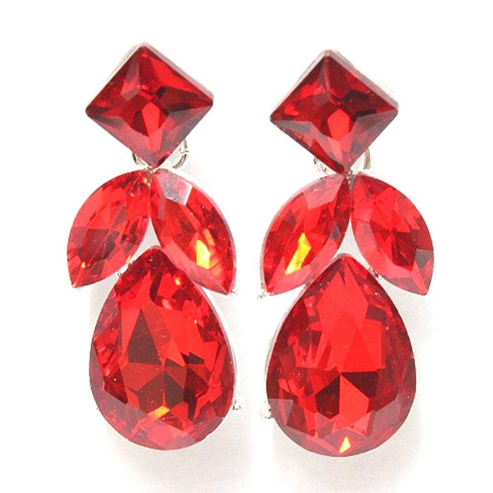 GEMSTONE TEARDROP PARTY EARRING E-6738-EN