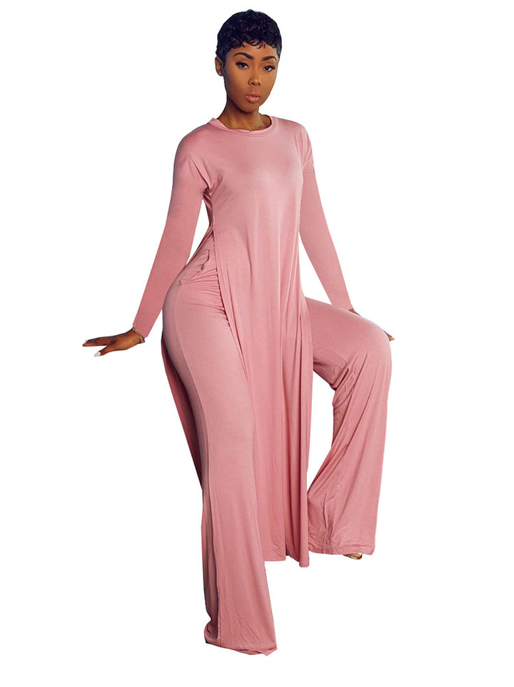 Tunic and Wide leg pants Two-piece Set