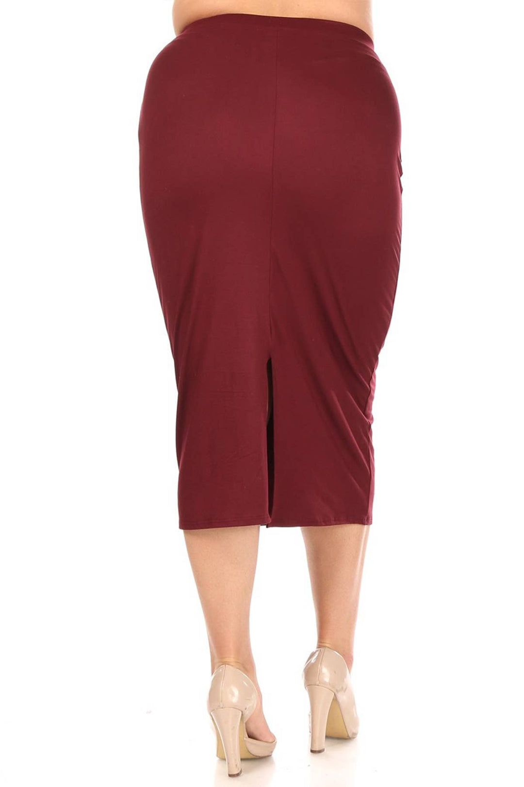 Women's Plus Size Printed Bodycon Pencil Midi Skirt
