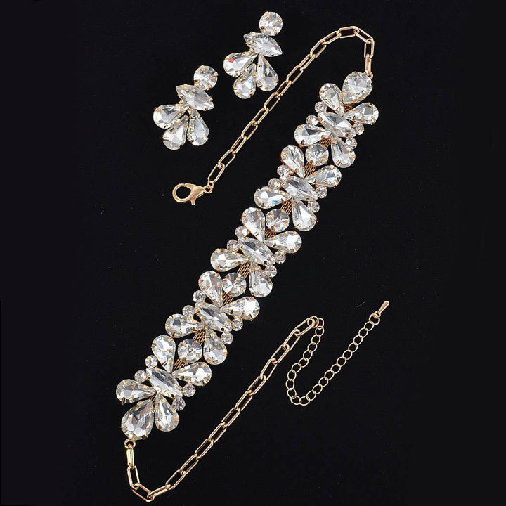 AB Stone Earring and Necklace Set