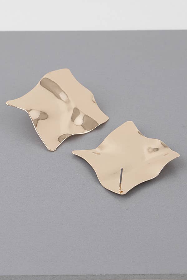 Modern Wave Stud Earrings ME90850GD