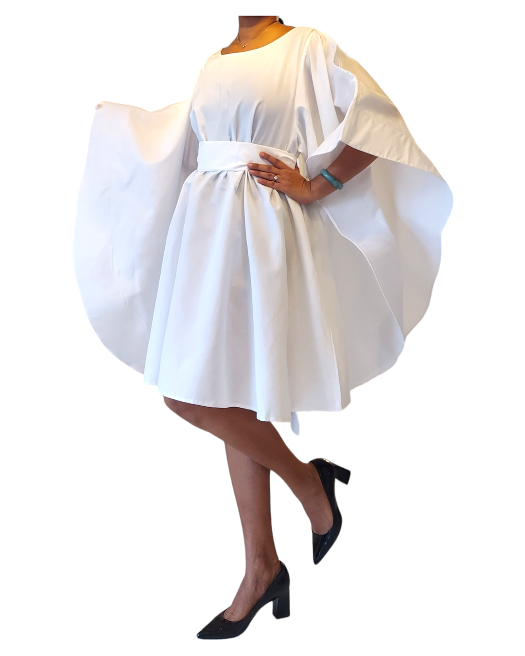 Serwaa Batwing Top/Dress White