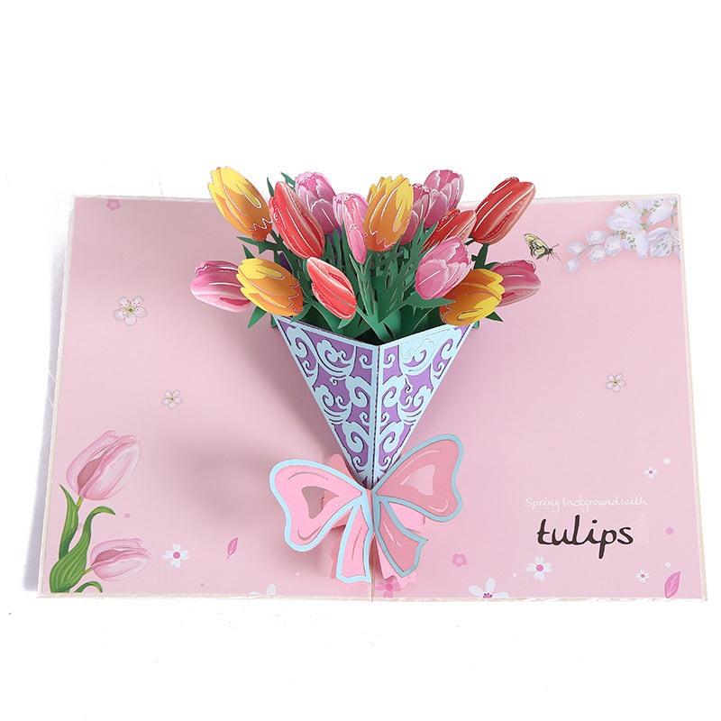 Mother's Day Pop-up Card With Colorful Butterflies