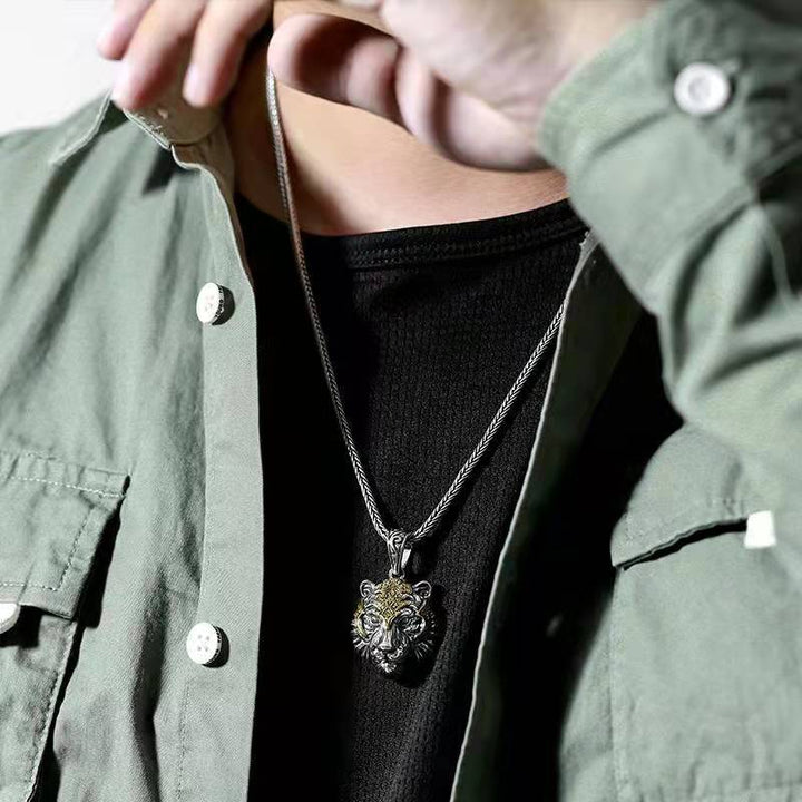 Tiger Head Pendant Men's Personalized Necklace Pendant