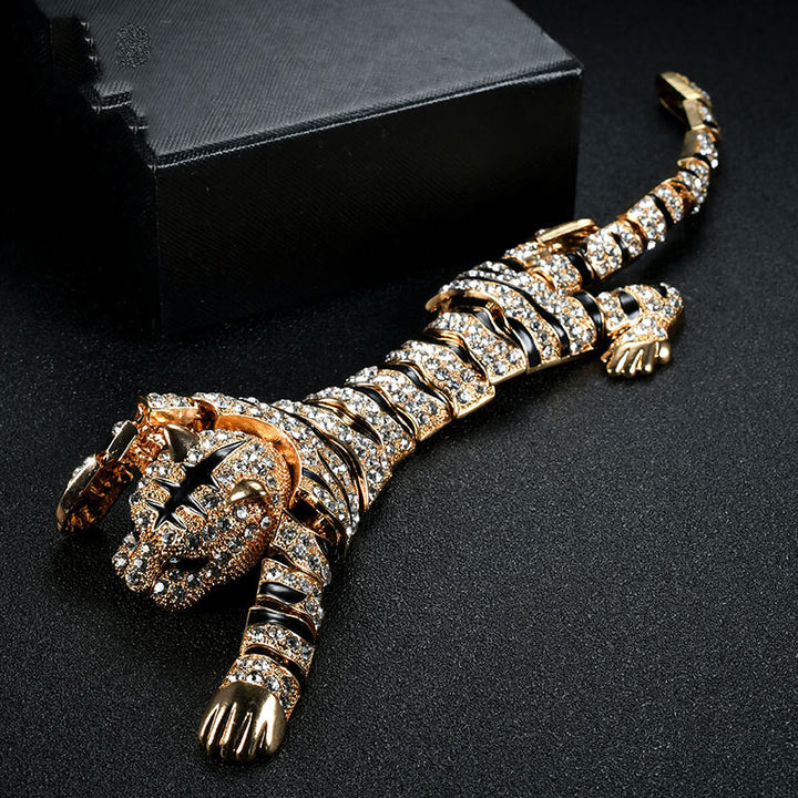 Tiger Brooch With Diamonds