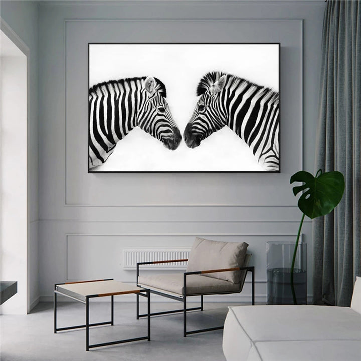 Black And White Zebra Painting