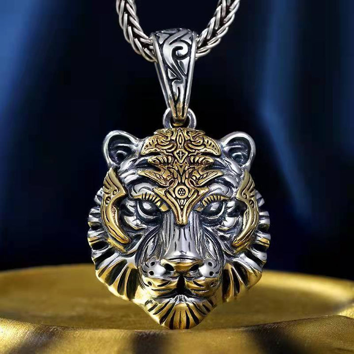 Tiger Head Pendant Men's Personalized Necklace Pendant