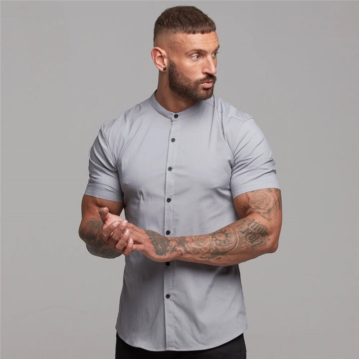 Short Sleeve Button Down Breathable Shirt