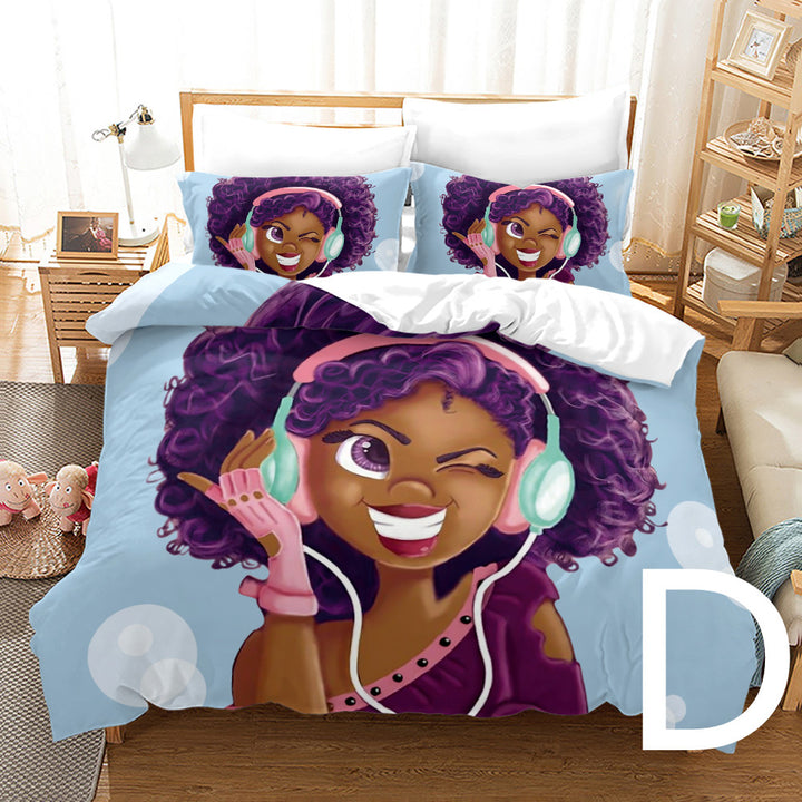 Duvet Bedding Set: Brown Sugar Girl