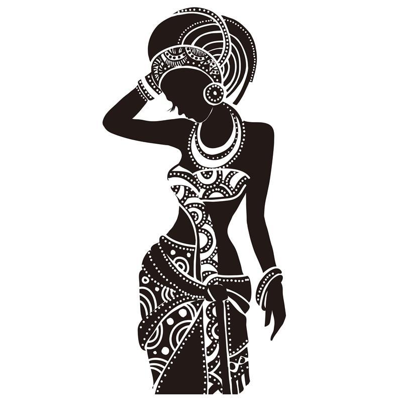 Elegant Tribal Woman Decal