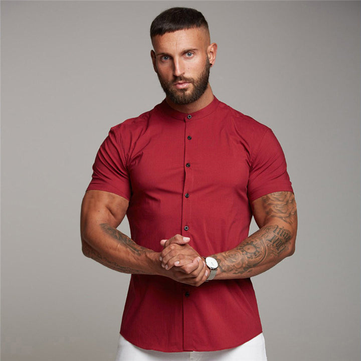 Short Sleeve Button Down Breathable Shirt