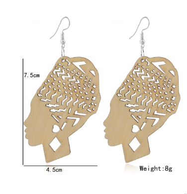 Mama Africa Wooden Earrings