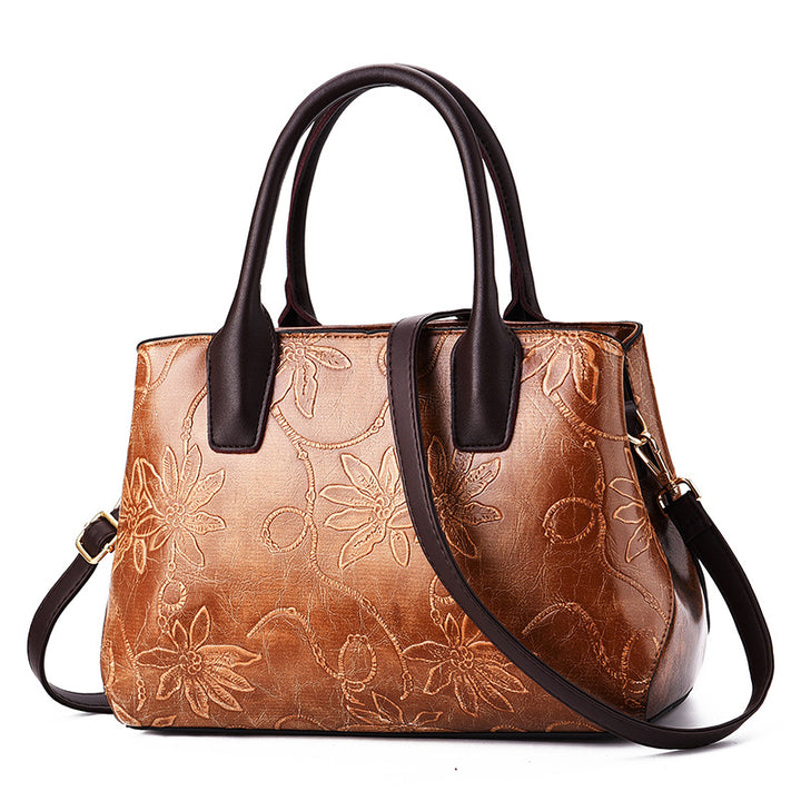 Flower Etched Women's Bag