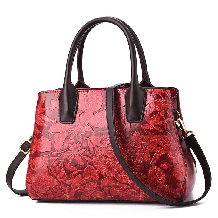 Flower Etched Women's Bag