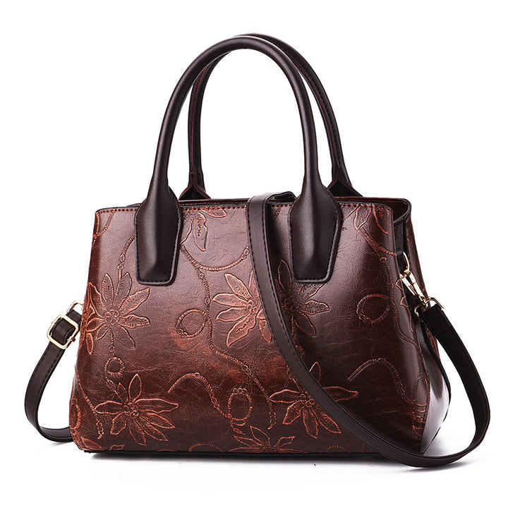 Flower Etched Women's Bag