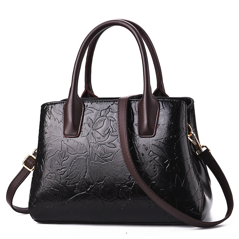 Flower Etched Women's Bag