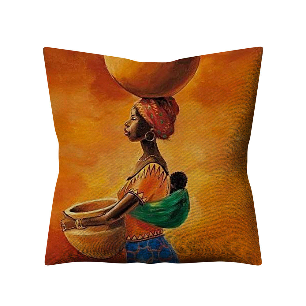 African Women Throw Pillow Cover