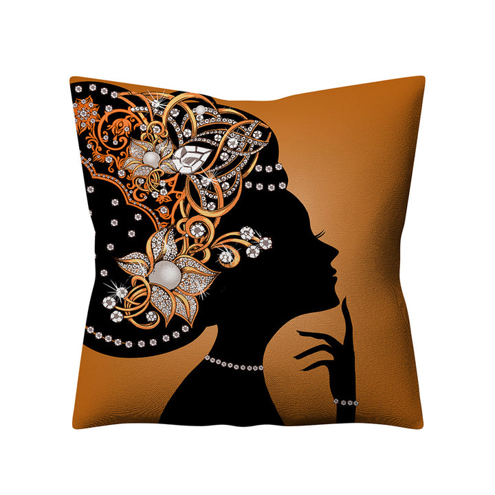 African Women Throw Pillow Cover