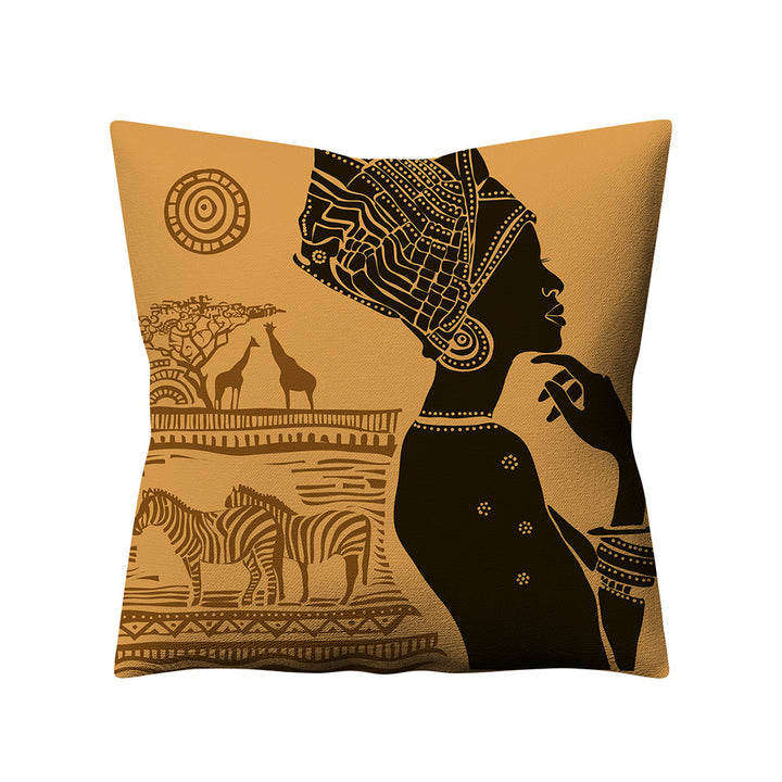 African Women Throw Pillow Cover