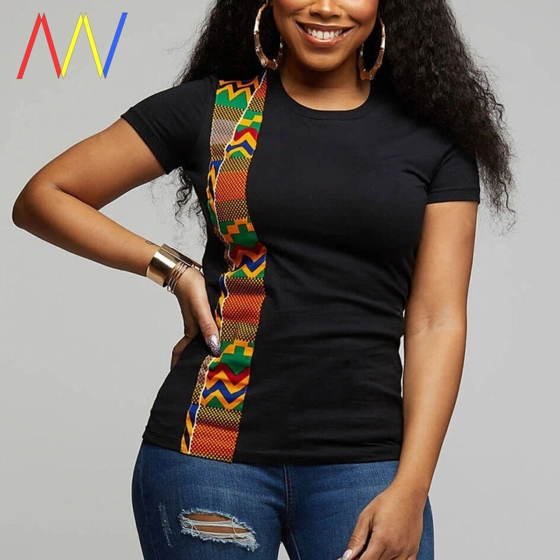 Kente Strip T shirt