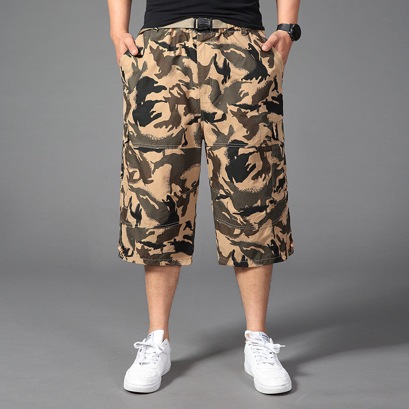 Summer Camouflage Shorts Men's 7-point Pants