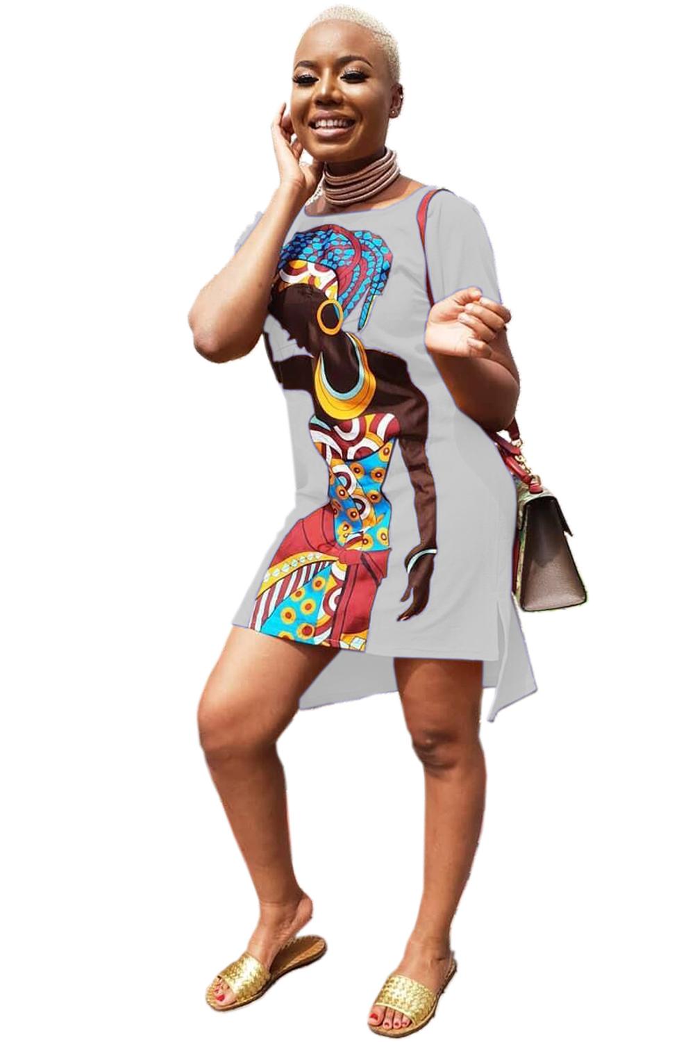 Tribal Woman T Shirt Dress