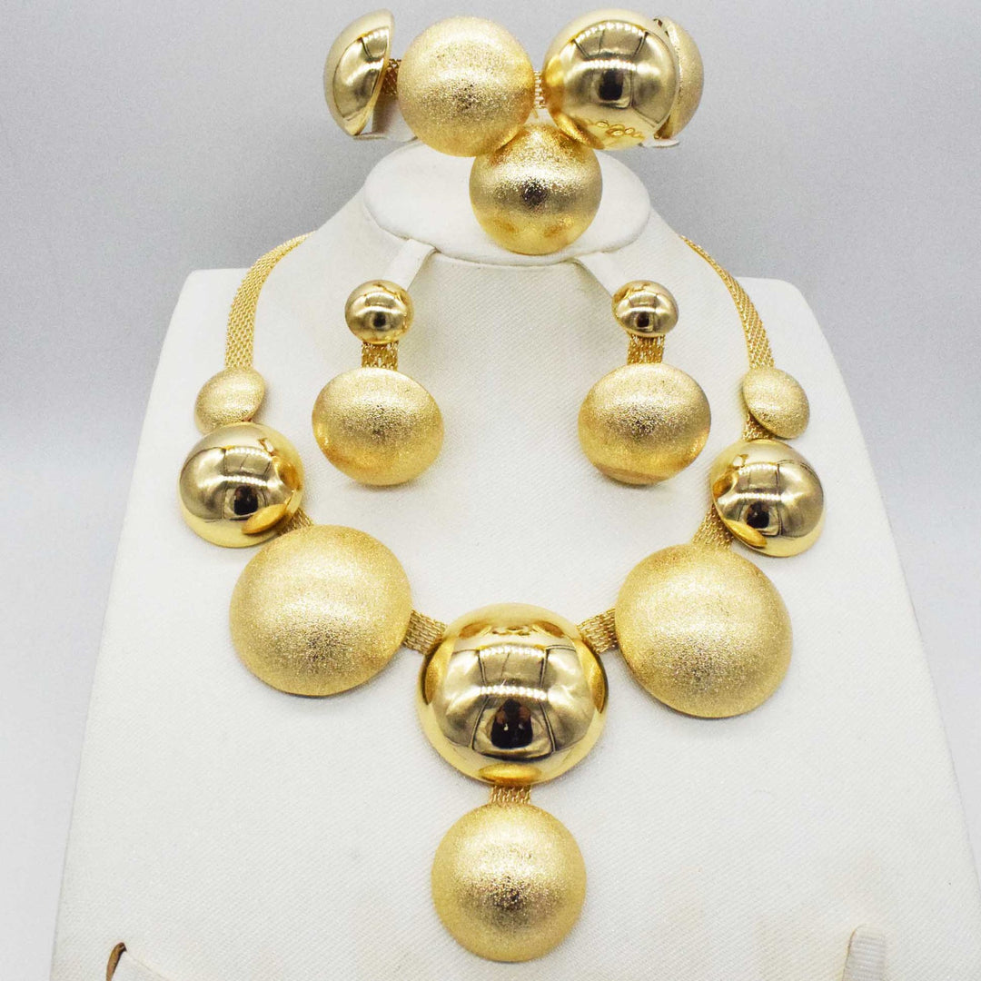 Domed Four-Piece Jewelry Set