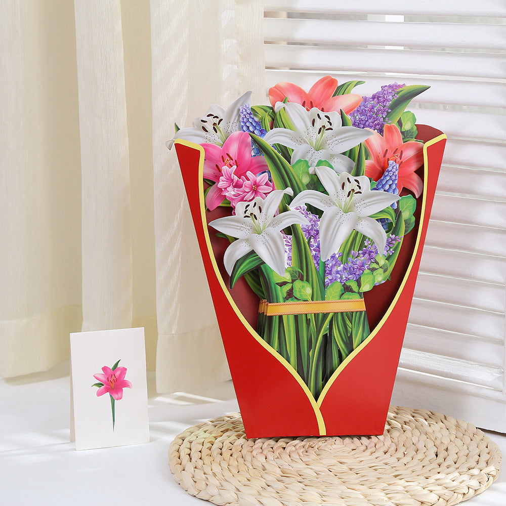 3D Bouquet Greeting Card