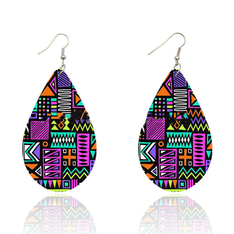 Bohemian Ankara Headband Print Earrings