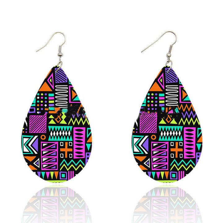 Bohemian Ankara Headband Print Earrings