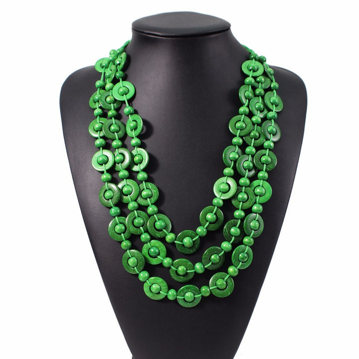 Ethnic style multilayer necklace