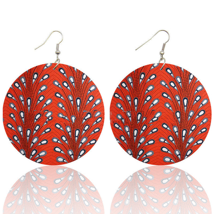 Ankara Print Wooden Earrings