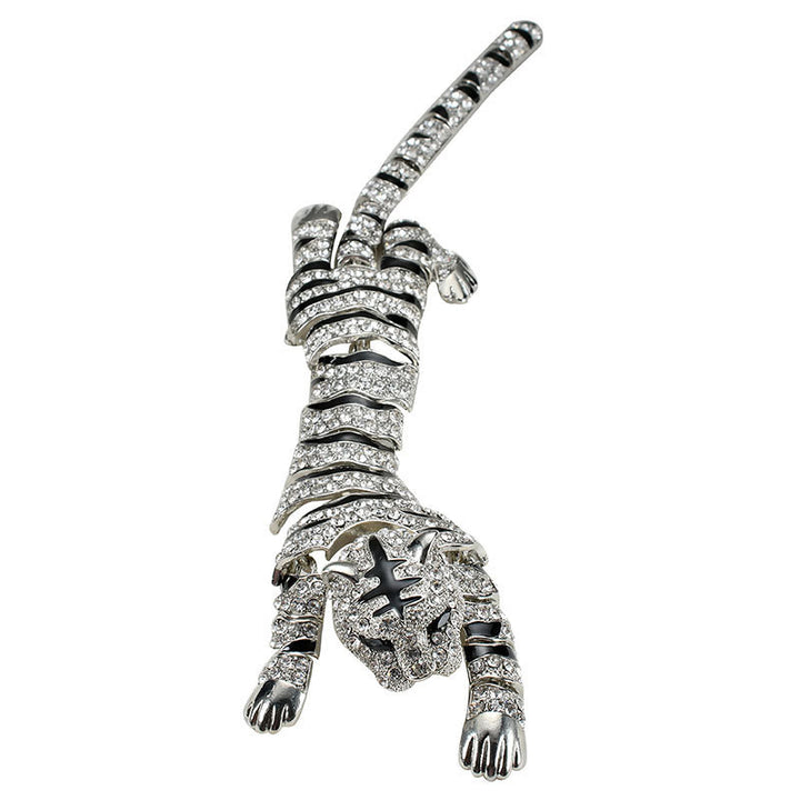 Tiger Brooch With Diamonds