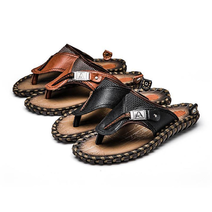 Chunky Braid leather sandals Mens